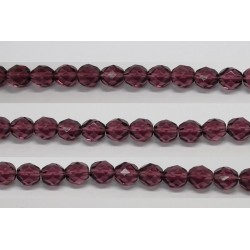 30 perles verre facettes amethyste 12mm