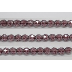30 perles verre facettes amethyste lustre 10mm