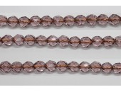 60 perles verre facettes amethyste trou cuivre 4mm