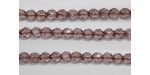 60 perles verre facettes amethyste trou cuivre 4mm