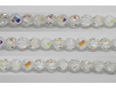 30 perles verre facettes cristal A/B 6mm