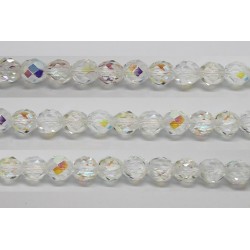 30 perles verre facettes cristal A/B 8mm