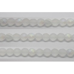 60 perles verre facettes cristal A/B mat 4mm