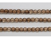 60 perles verre facettes brun 4mm