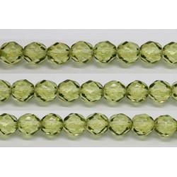 60 perles verre facettes olivine 5mm
