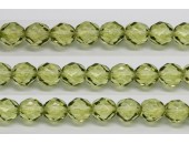 30 perles verre facettes olivine 8mm
