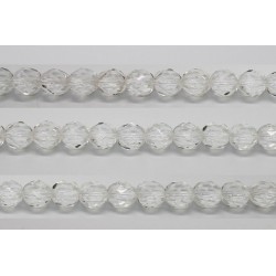 60 perles verre facettes cristal 3mm