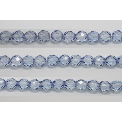 30 perles verre facettes saphir 8mm
