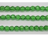 60 perles verre facettes emeraude 3mm