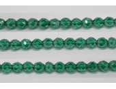 60 perles verre facettes emeraude lustre 5mm