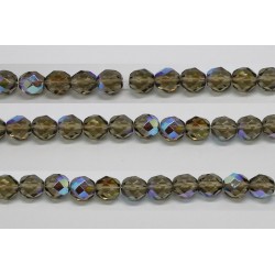 60 perles verre facettes gris A/B 4mm
