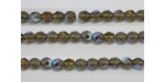 60 perles verre facettes gris A/B 5mm