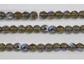 30 perles verre facettes gris A/B 12mm