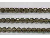 60 perles verre facettes gris fume 3mm
