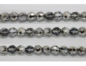 60 perles verre facettes heliotrope 4mm