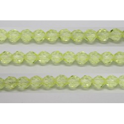 30 perles verre facettes jonquille 6mm