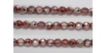 60 perles verre facettes marron demi metalise 3mm