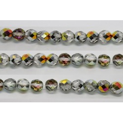 30 perles verre facettes marea 8mm