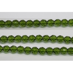 30 perles verre facettes olivine 6mm