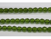 30 perles verre facettes olivine 10mm