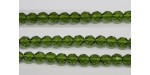 30 perles verre facettes olivine 12mm