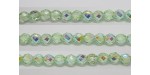 60 perles verre facettes peridot A/B 4mm
