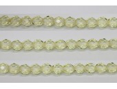 30 perles verre facettes paille 10mm