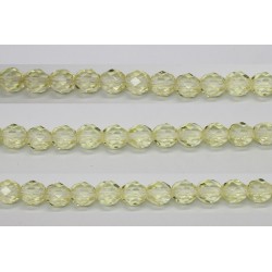 30 perles verre facettes paille 10mm