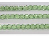 60 perles verre facettes peridot 3mm