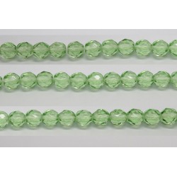 60 perles verre facettes peridot 5mm