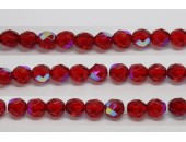 60 perles verre facettes rubis A/B 4mm