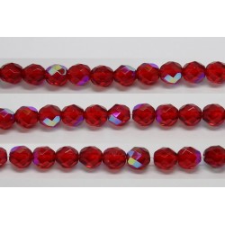 30 perles verre facettes rubis A/B 6mm