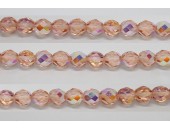 60 perles verre facettes rose clair A/B 4mm