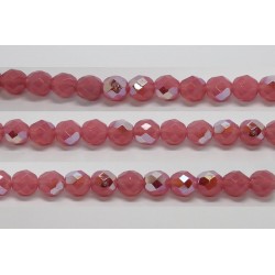 60 perles verre facettes rose opale A/B 3mm