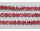 60 perles verre facettes rose opale A/B 5mm