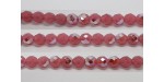 30 perles verre facettes rose opale A/B 10mm
