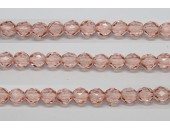 60 perles verre facettes rose 3mm