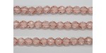 30 perles verre facettes rose 12mm