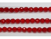 60 perles verre facettes rubis 4mm