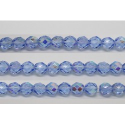 30 perles verre facettes saphir A/B 10mm