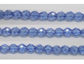 60 perles verre facettes saphir lustre 3mm