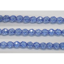 60 perles verre facettes saphir lustre 4mm