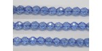 30 perles verre facettes saphir lustre 12mm