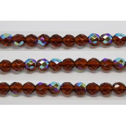 30 perles verre facettes topaze A/B 12mm