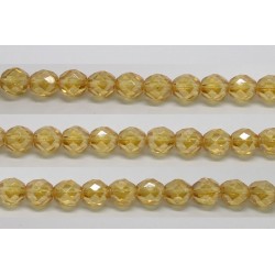 60 perles verre facettes topaze clair lustre 3mm
