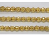 30 perles verre facettes topaze clair lustre 6mm