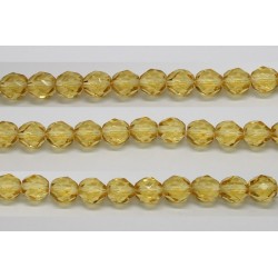 30 perles verre facettes topaze clair 6mm