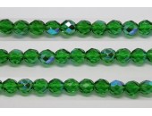 60 perles verre facettes vert A/B 3mm