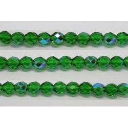 30 perles verre facettes vert A/B 10mm