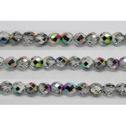 60 perles verre facettes vitrail 4mm
